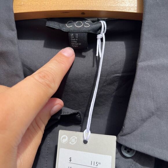 COS Gathered Hem Shirt Dress NWT - Picture 9 of 13